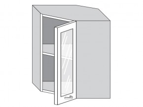1.60.3у Шкаф настенный (h=720) угловой на 600мм со стекл. дверцей в Костанае - kostanaj.magazinmebel.ru | фото