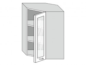 19.60.3у Шкаф настенный (h=913) угловой на 600мм со стекл. дверцей в Костанае - kostanaj.magazinmebel.ru | фото