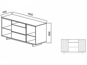 Комодино Moderno-1400 Ф5 в Костанае - kostanaj.magazinmebel.ru | фото - изображение 5