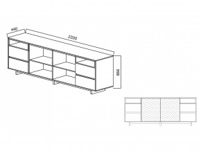 Комодино Moderno-2200 Ф1 в Костанае - kostanaj.magazinmebel.ru | фото - изображение 3