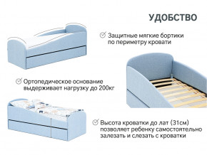 Кровать с ящиком Letmo небесный (рогожка) в Костанае - kostanaj.magazinmebel.ru | фото - изображение 14