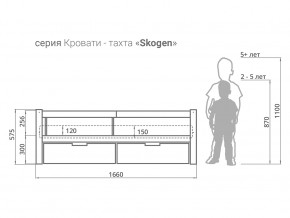 Кровать-тахта Svogen с ящиками и бортиком бежевый в Костанае - kostanaj.magazinmebel.ru | фото - изображение 3