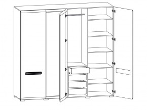 Шкаф 205-SZF2D2L/21/22 Ацтека белый в Костанае - kostanaj.magazinmebel.ru | фото - изображение 2