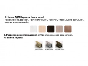 Шкаф-купе Акцент-Сим Д 1400-600 шимо светлый в Костанае - kostanaj.magazinmebel.ru | фото - изображение 3